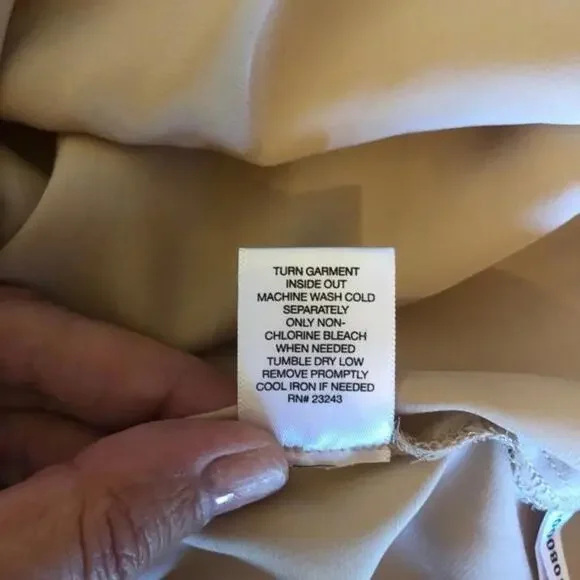 New York & Company Gold Silky Shirt - Size S - Picture 3 of 6